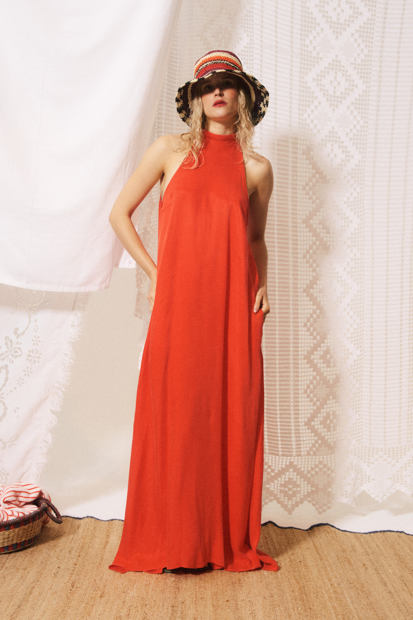CATELLO DRESS - CORAIL