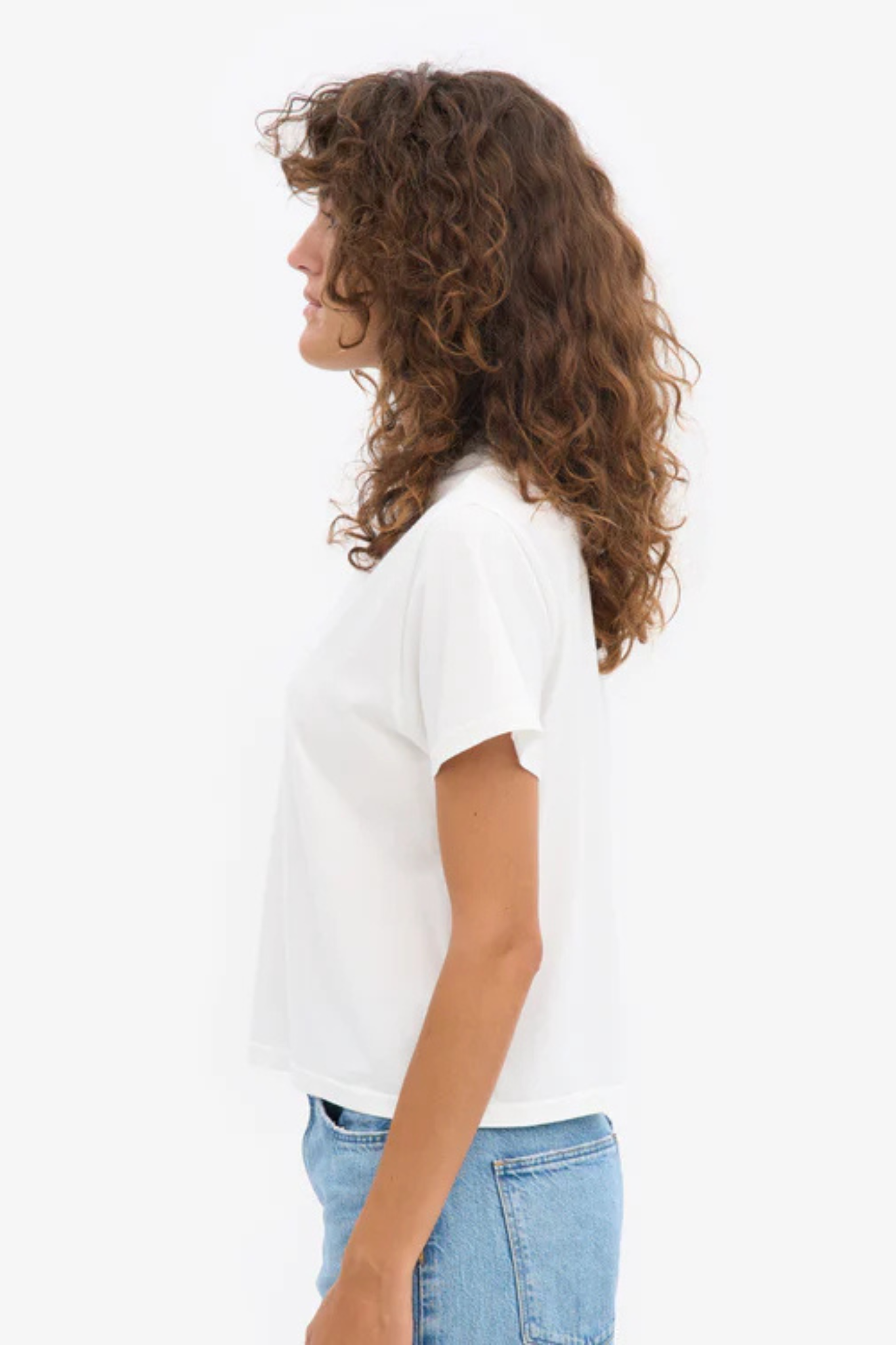 ORGANIC BOXY CROP T-SHIRT - OPTICAL WHITE