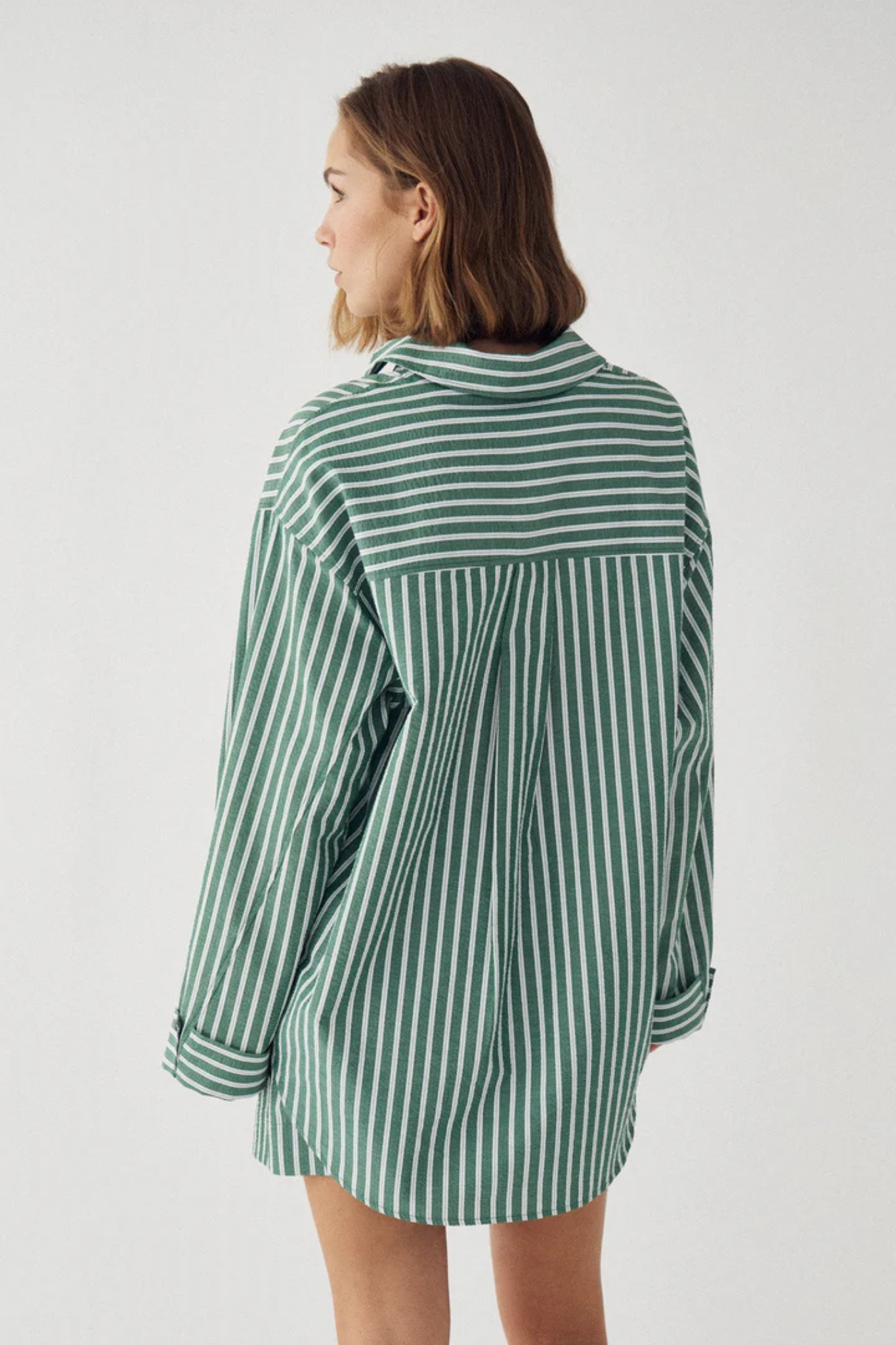 MARLON SHIRT - DRAYTON GREEN STRIPE
