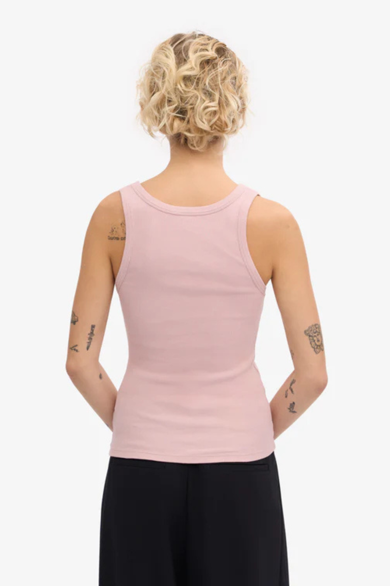 ORGANIC RIB TANK TOP WOMEN - FADED PINK