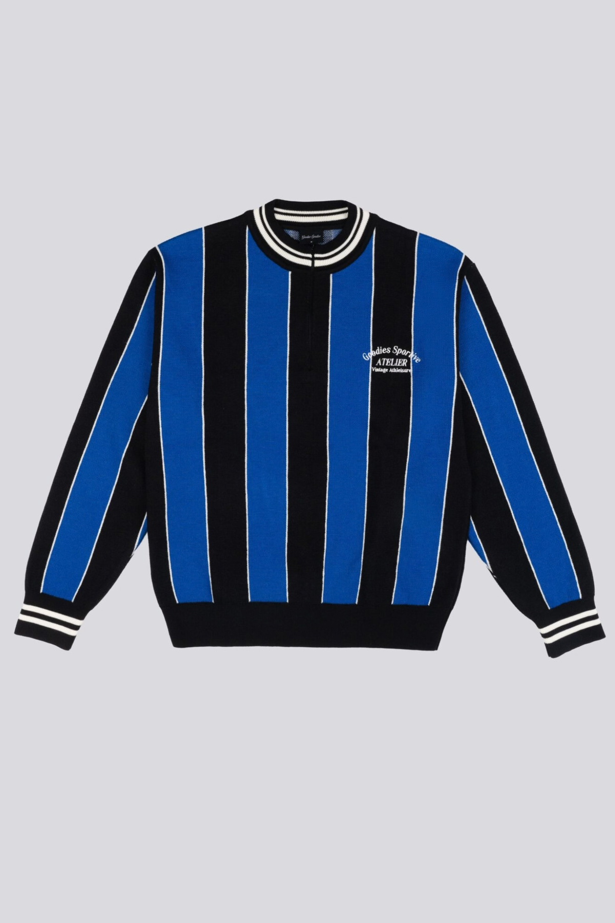 KNITTED CYCLING POLO - BLUE/BLACK