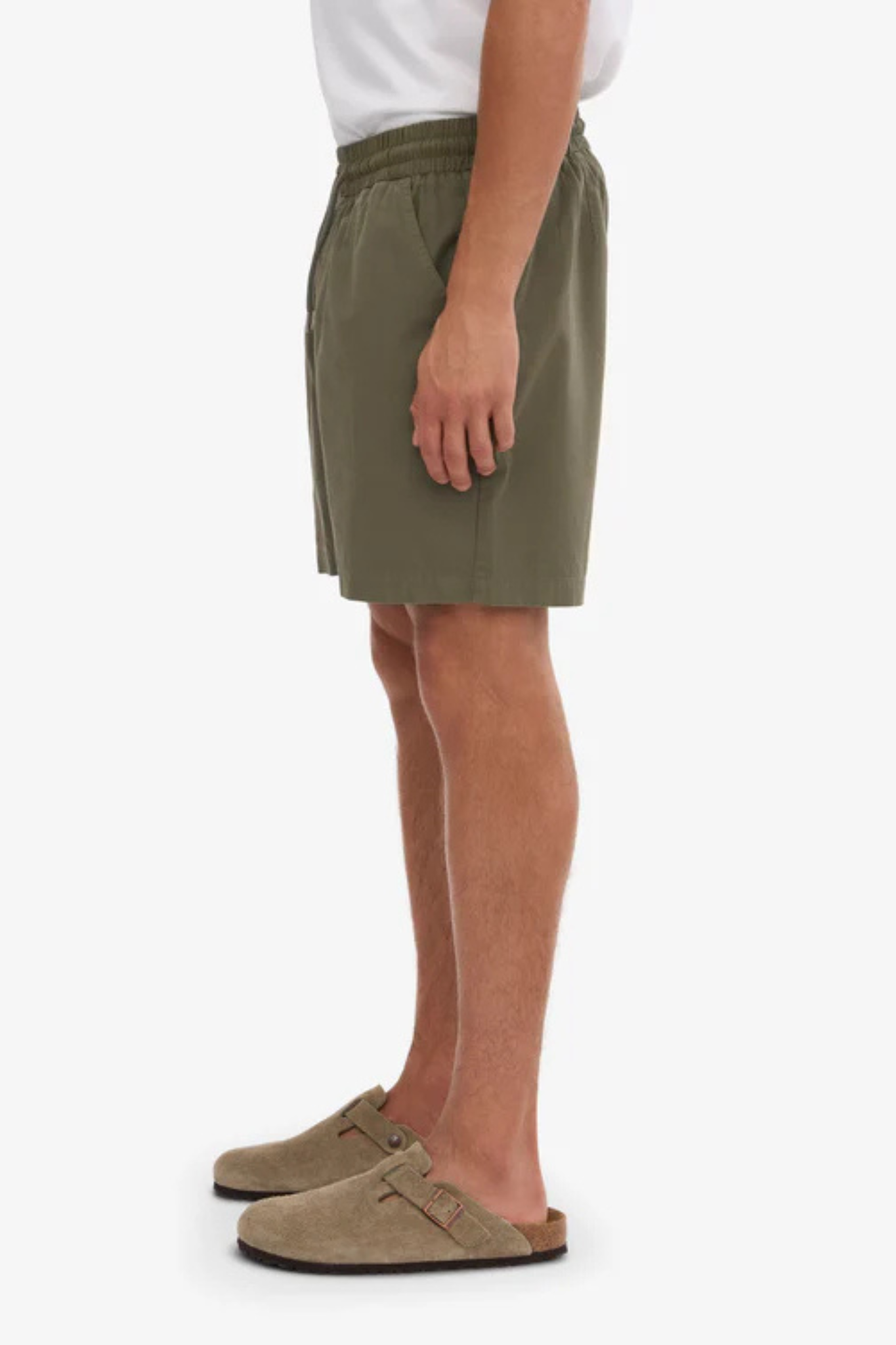 ORGANIC TWILL SHORTS - DUSTY OLIVE
