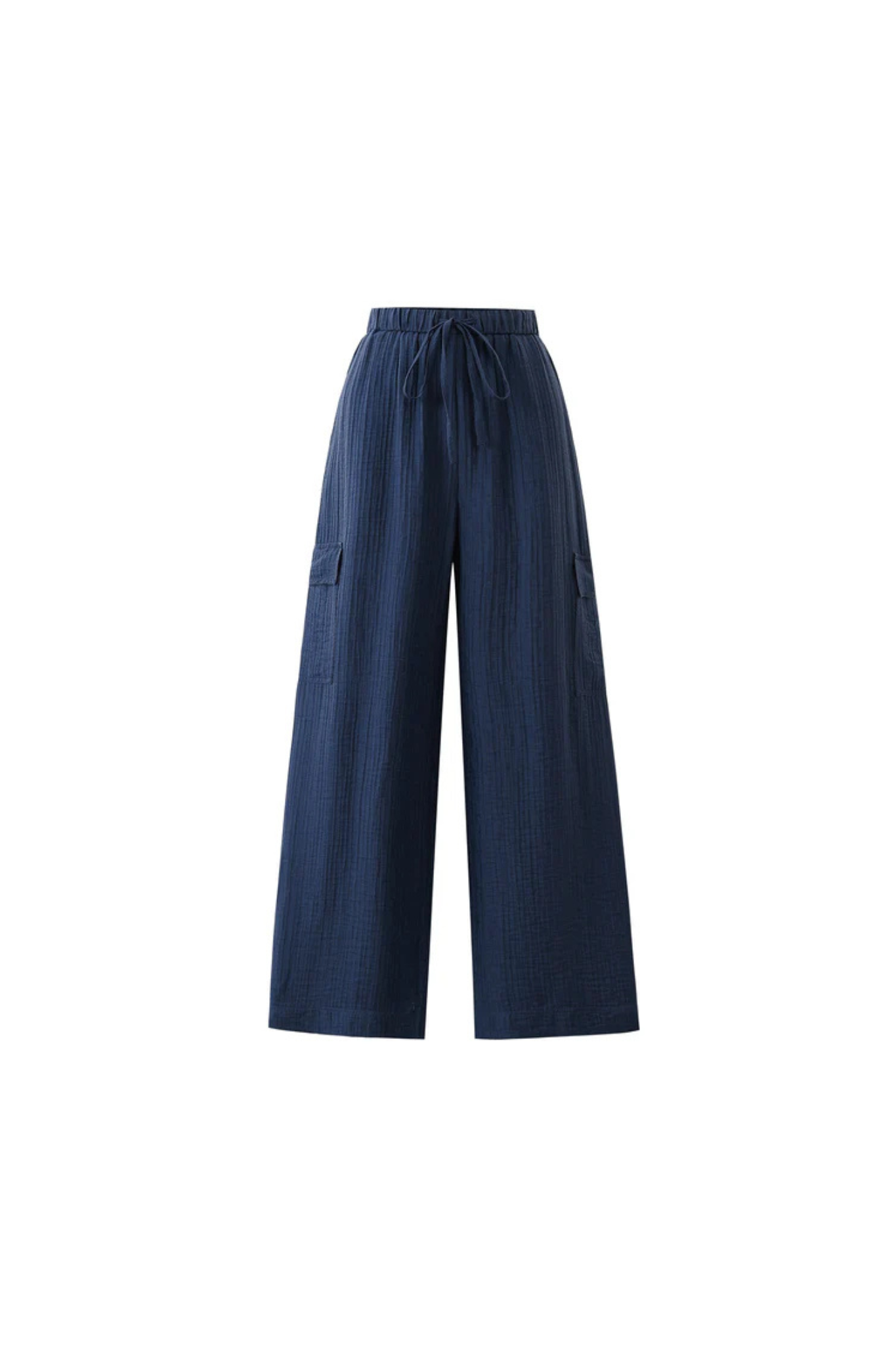 FRNCH loreen pants in blue marine. Front flatlay view