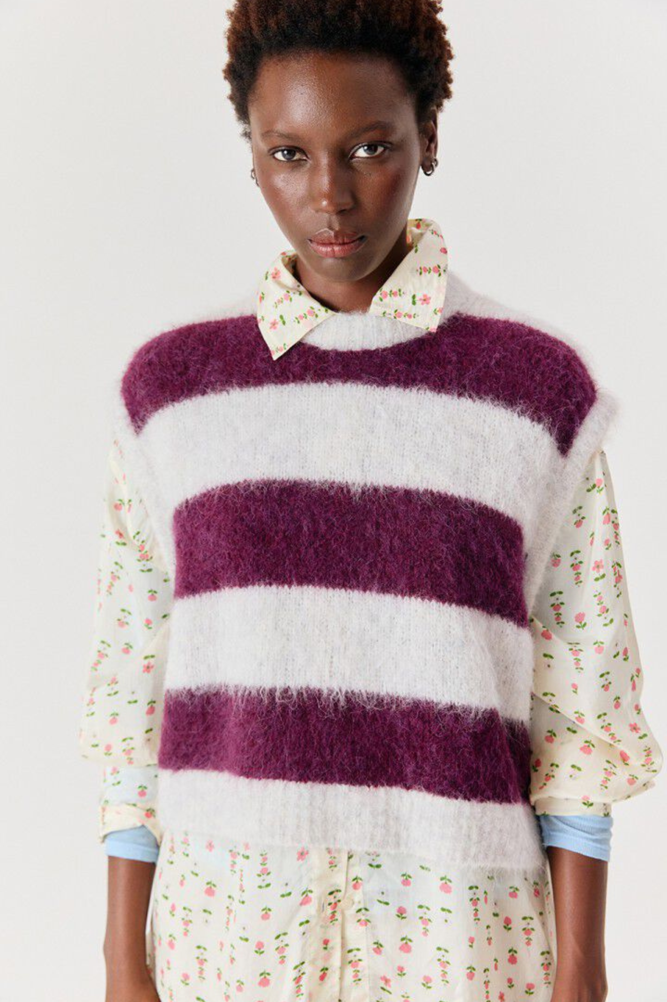 NIBY SWEATER WOMEN - CRANBERRY STRIPES