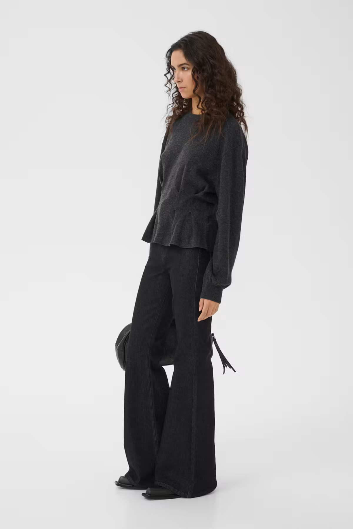 MANZI TAILLE-PULLOVER - DEEP GRAPHITE MELANGE