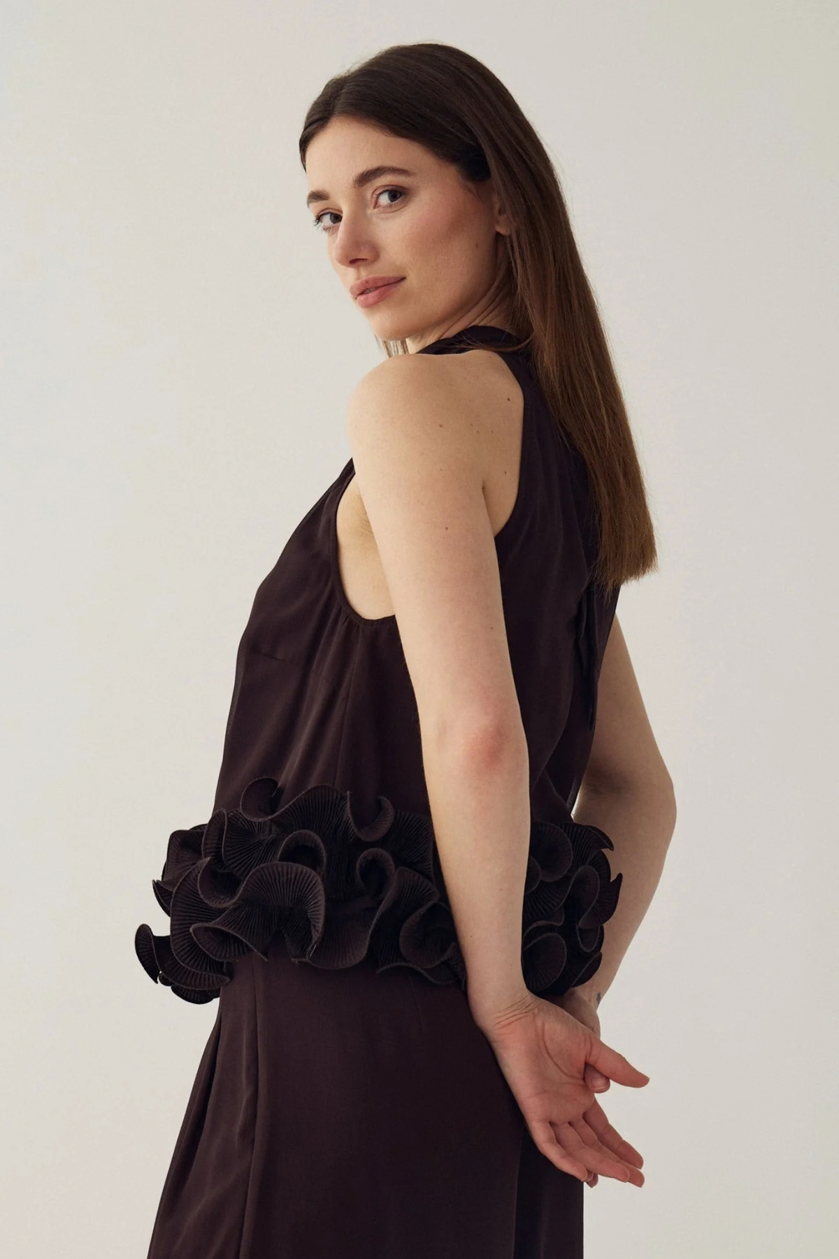 MARJOLAINE BLOUSE - CHOCOLATE