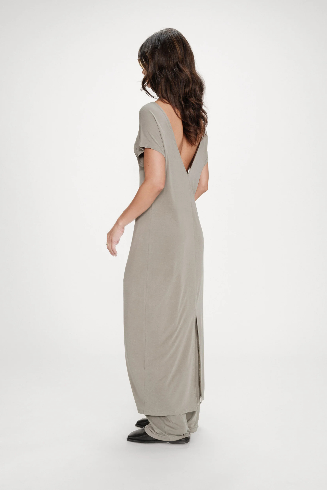 PEACE LONG DRESS - KHAKI