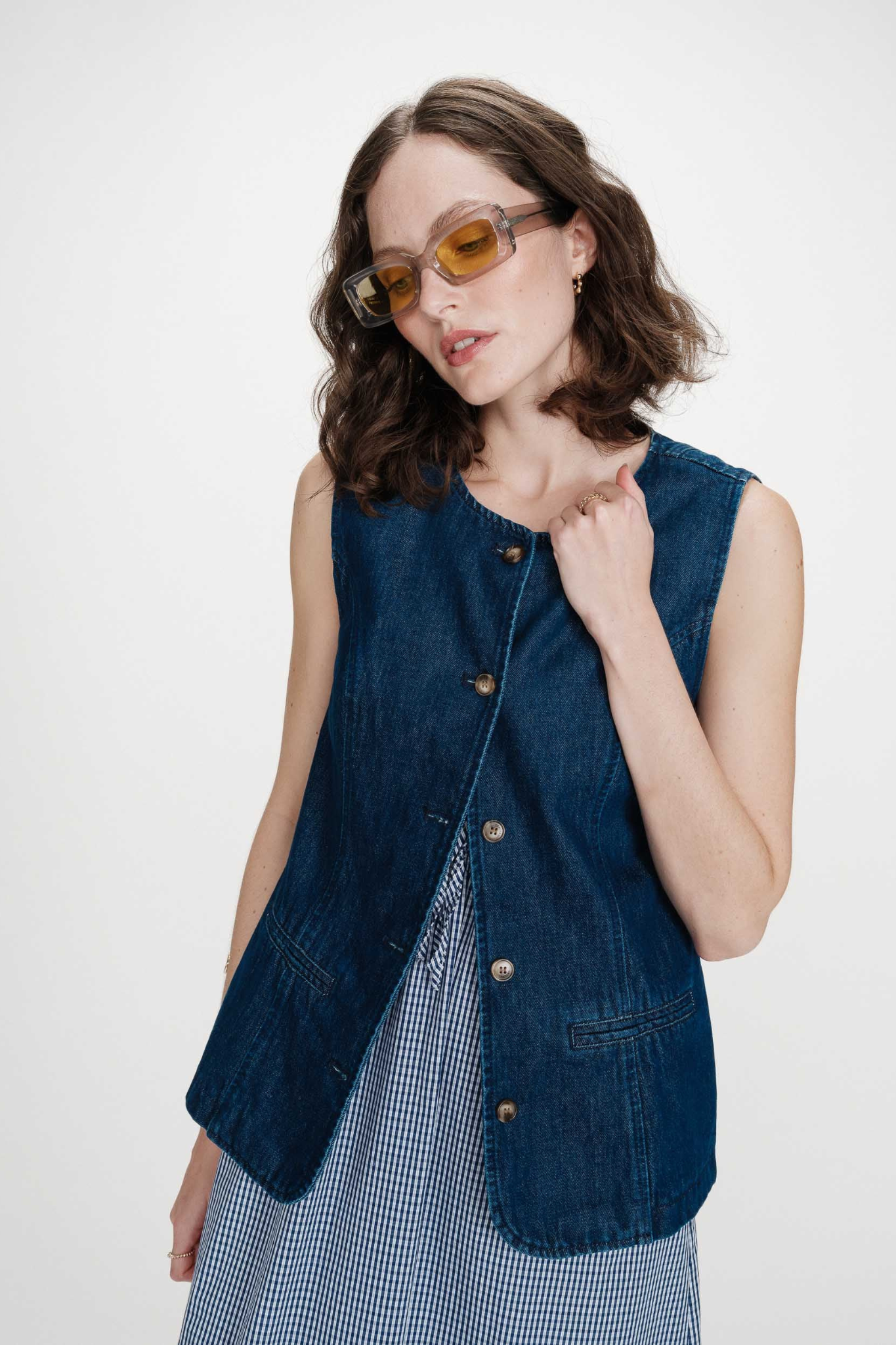 VALLON  VEST - MEDIUM BLUE