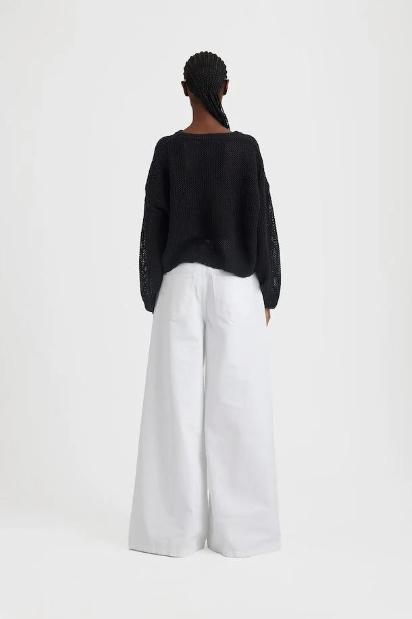 MILYGZ MW WIDE PANTS - WHITE WASH