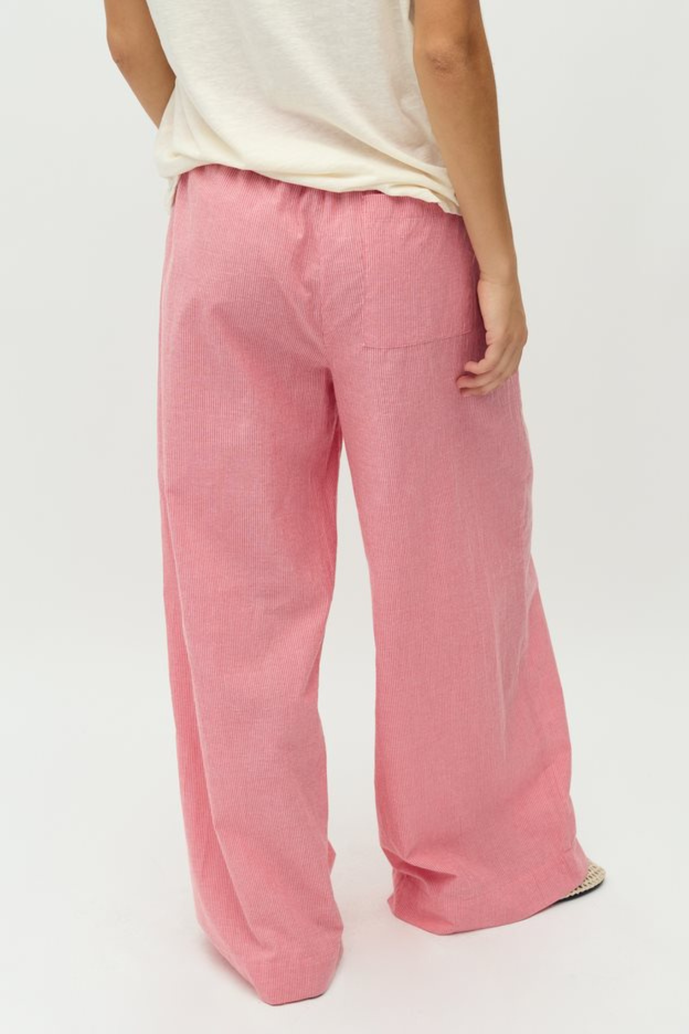 CLARI NADJA  PANTS - PINK RED STRIPE
