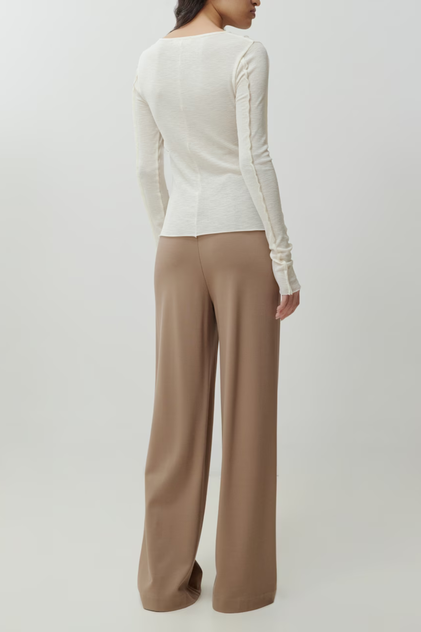 HALIMA LONGSLEEVE TOP - EGRET