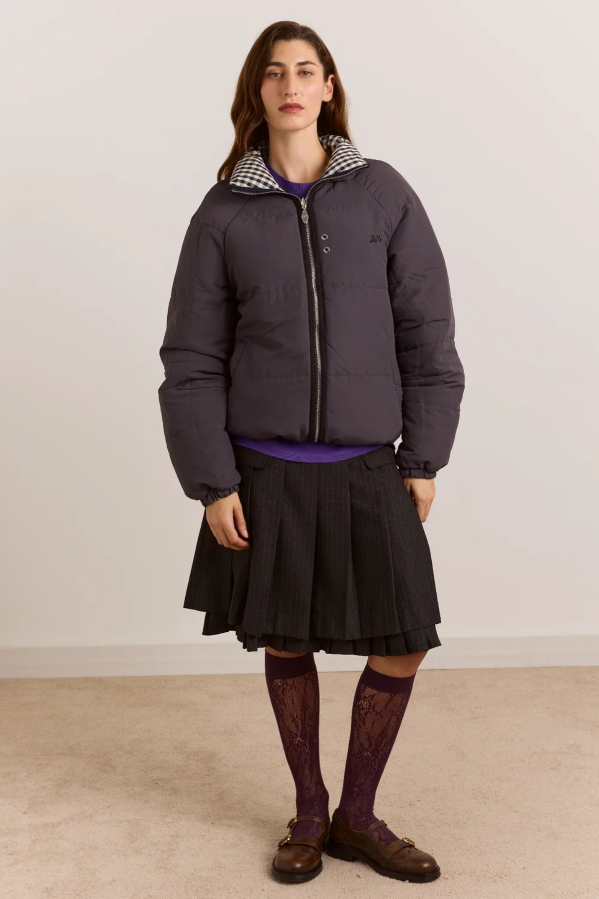 OMKEERBARE OPAL PUFFER - MIX GINGHAM