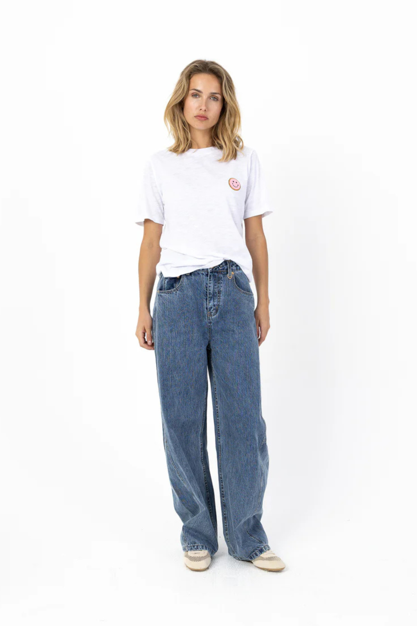 SMILE T-SHIRT MID SLEEVE - PINK SMILE