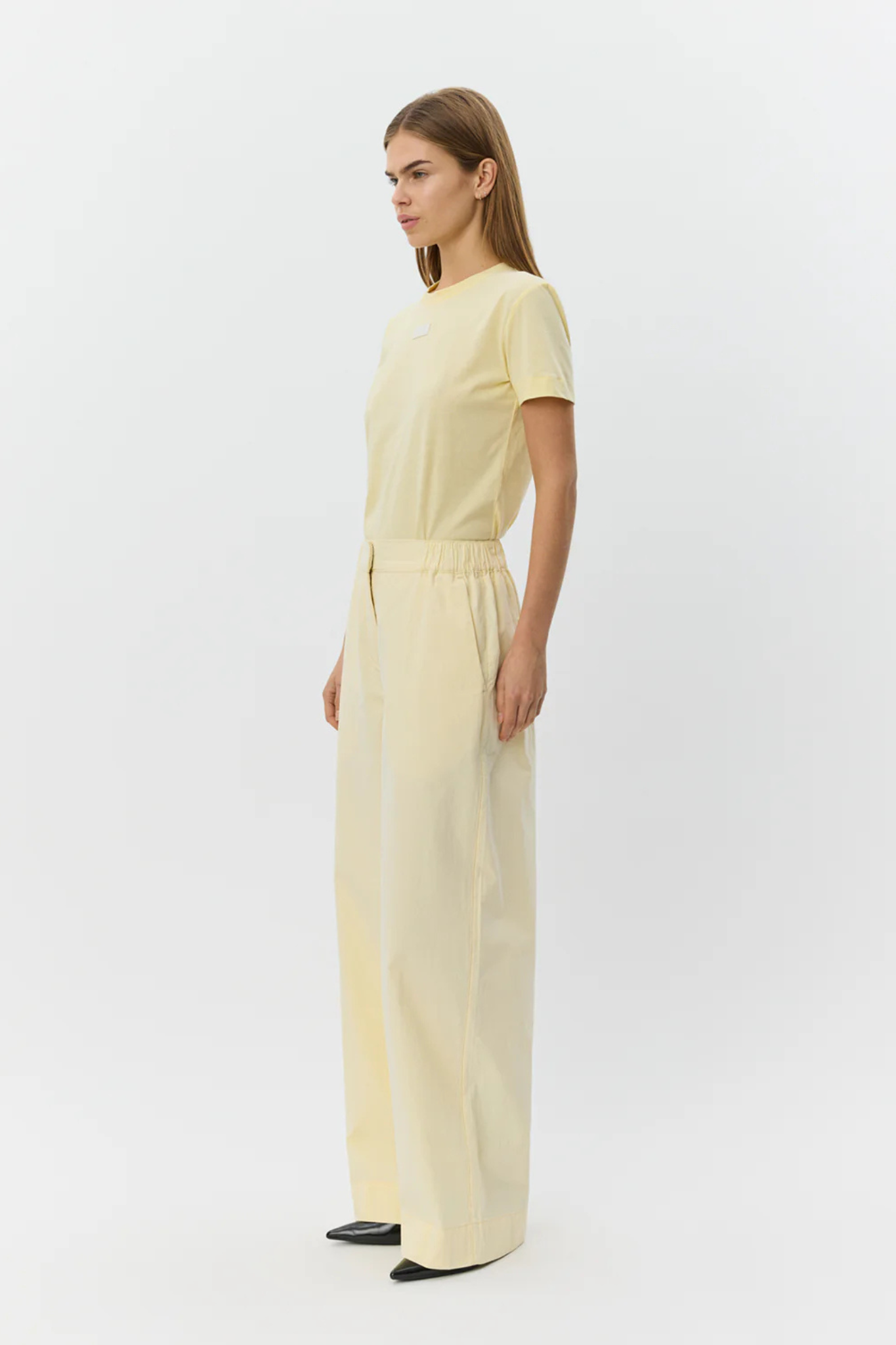 REINE WIDE LEG PANTS - LIGHT YELLOW