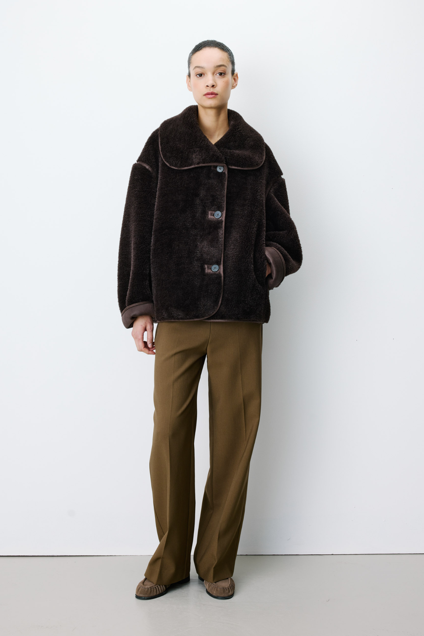AMELIO COAT - CHOCOLAT