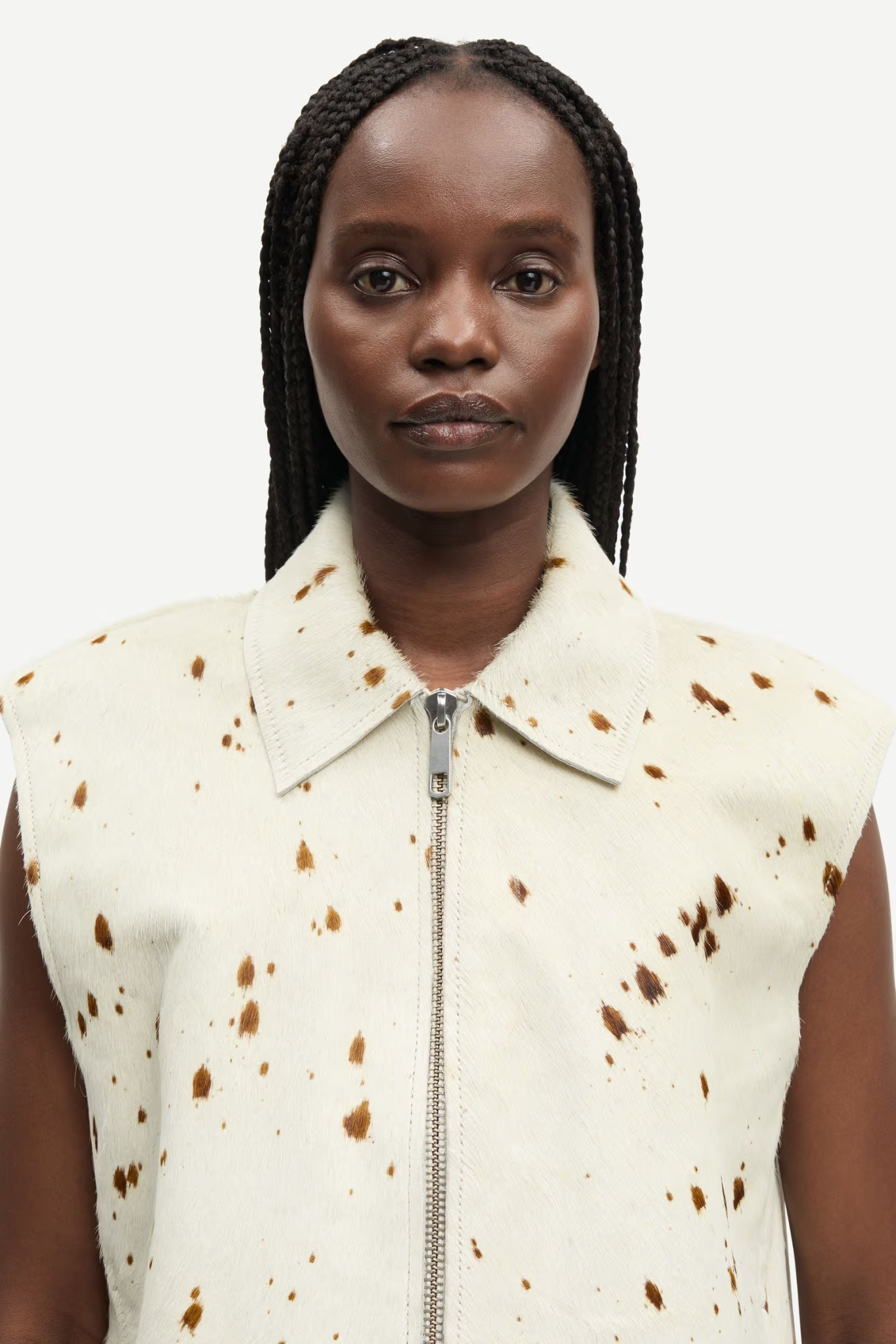 LYLO LEATHER VEST - STRAY DOTT