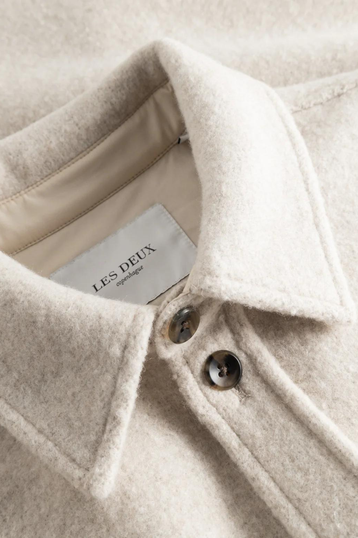 LENNON BOUCLE OVERSHIRT - IVORY