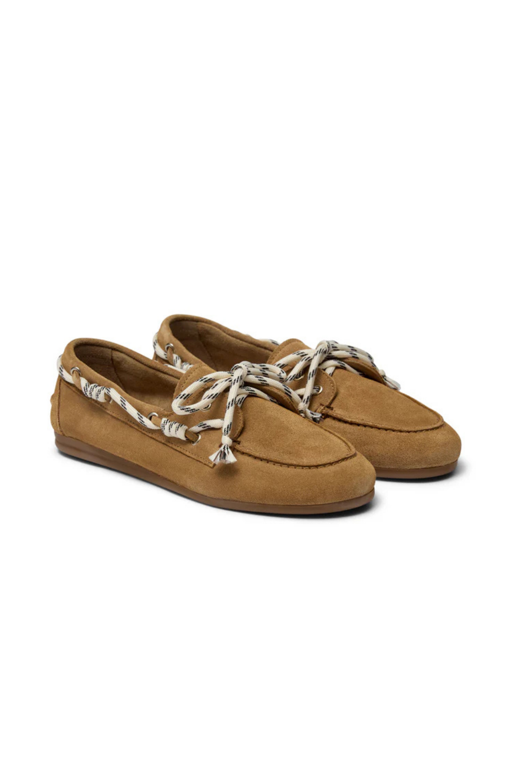 MARIN BOLD LACE SHOES - TAN SUEDE