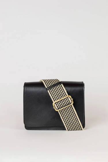 AUDREY MINI BLACK CLASSIC LEATHER - CHECKERED STRAP