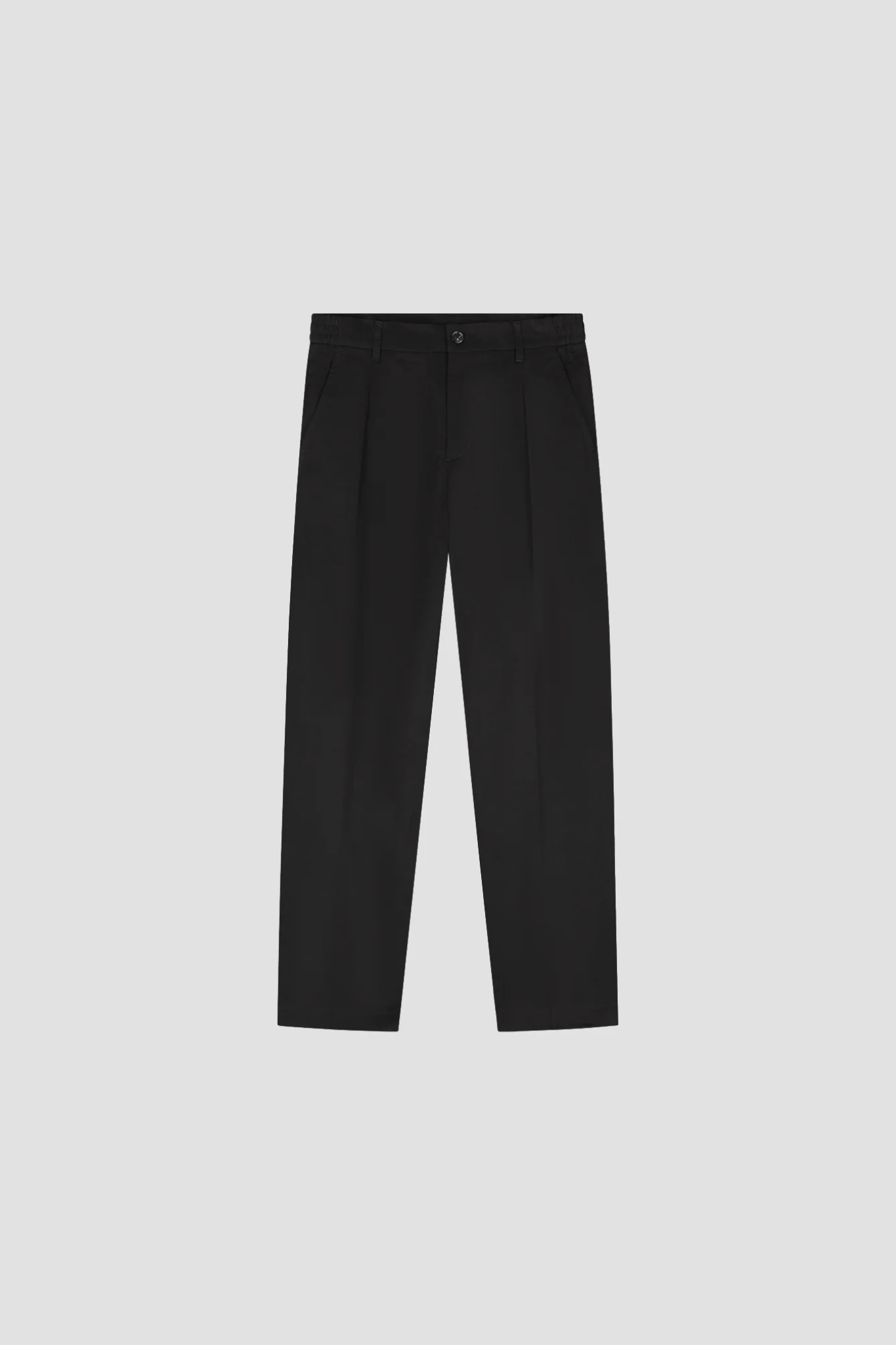 REGULAR PLEATED PANTS - BLACK
