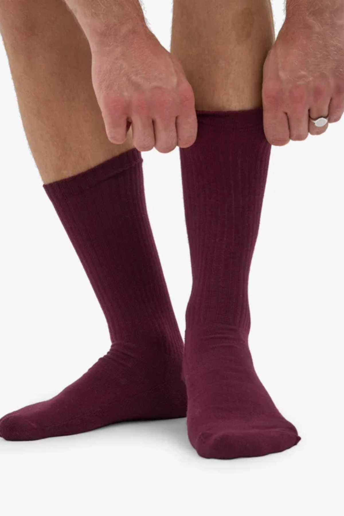 ORGANIC ACTIVE SOCK - OXBLOOD RED