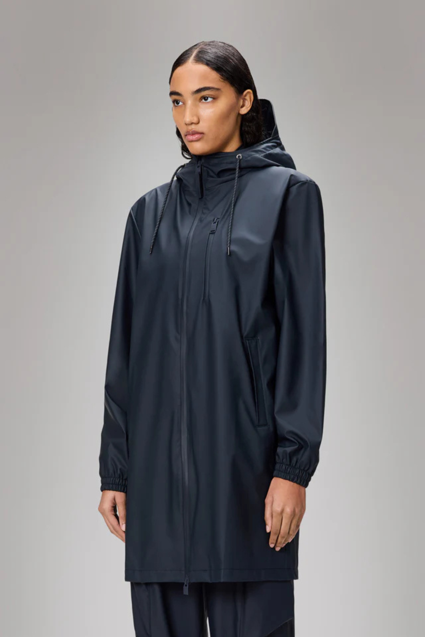 LONG STORM W3 BREAKER JACKET - NAVY