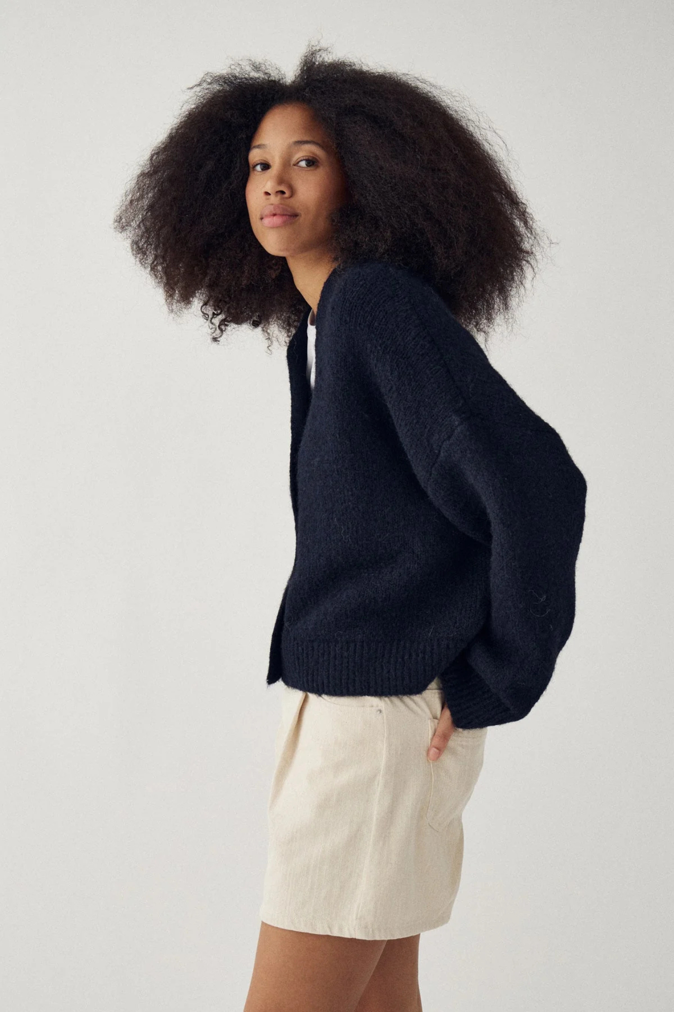 LAIANA KNIT CARDIGAN - NAVY