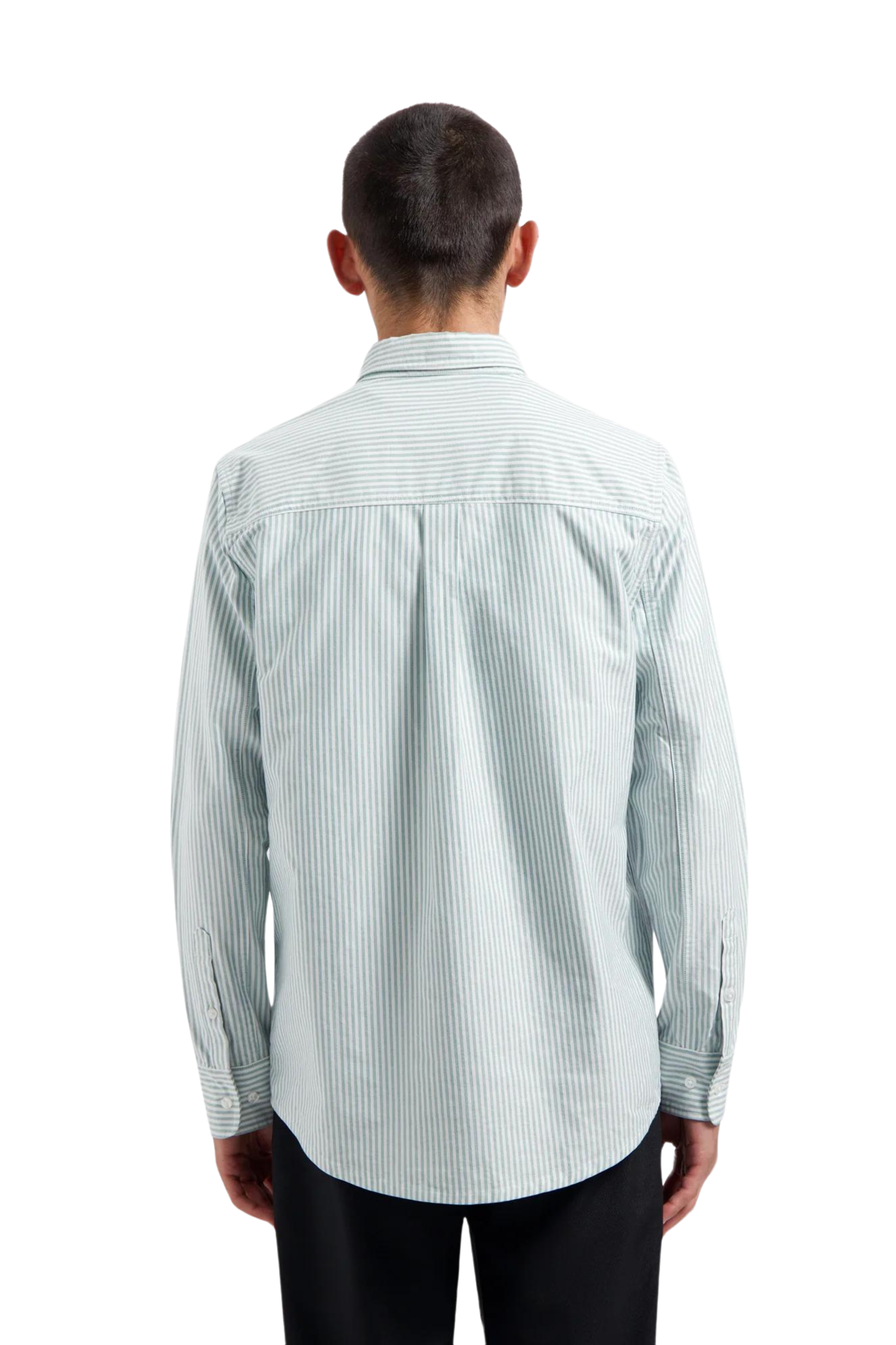 OXFORD STRIPE SHIRT MEN - GREEN STRIPE