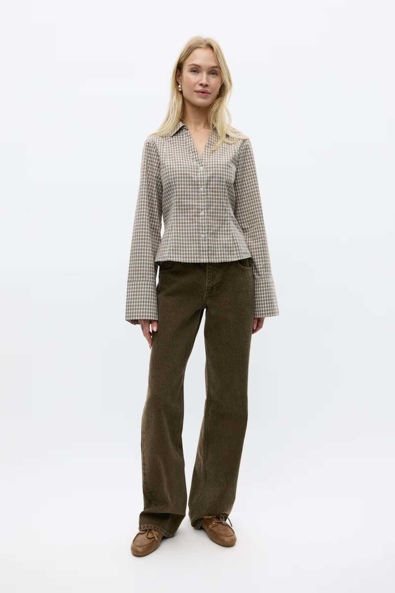 AGNESTA SHIRT CH - NEUTRAL CHECK
