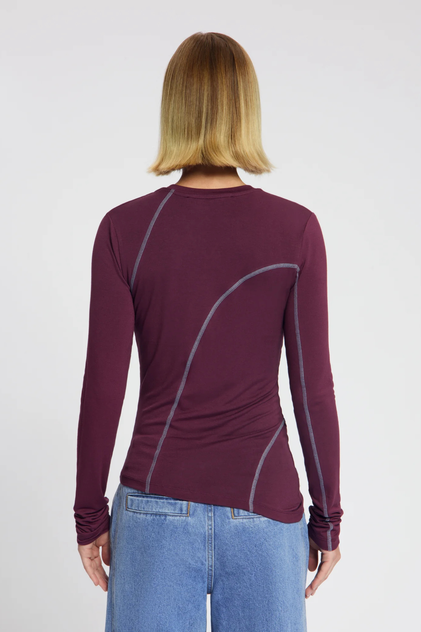 LILA MESH TOP - BORDAUX