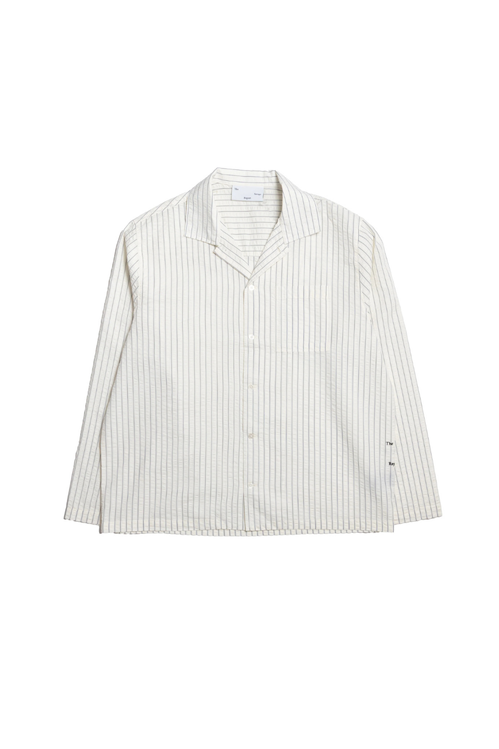 STRIPED TSR SHIRT - WHITE