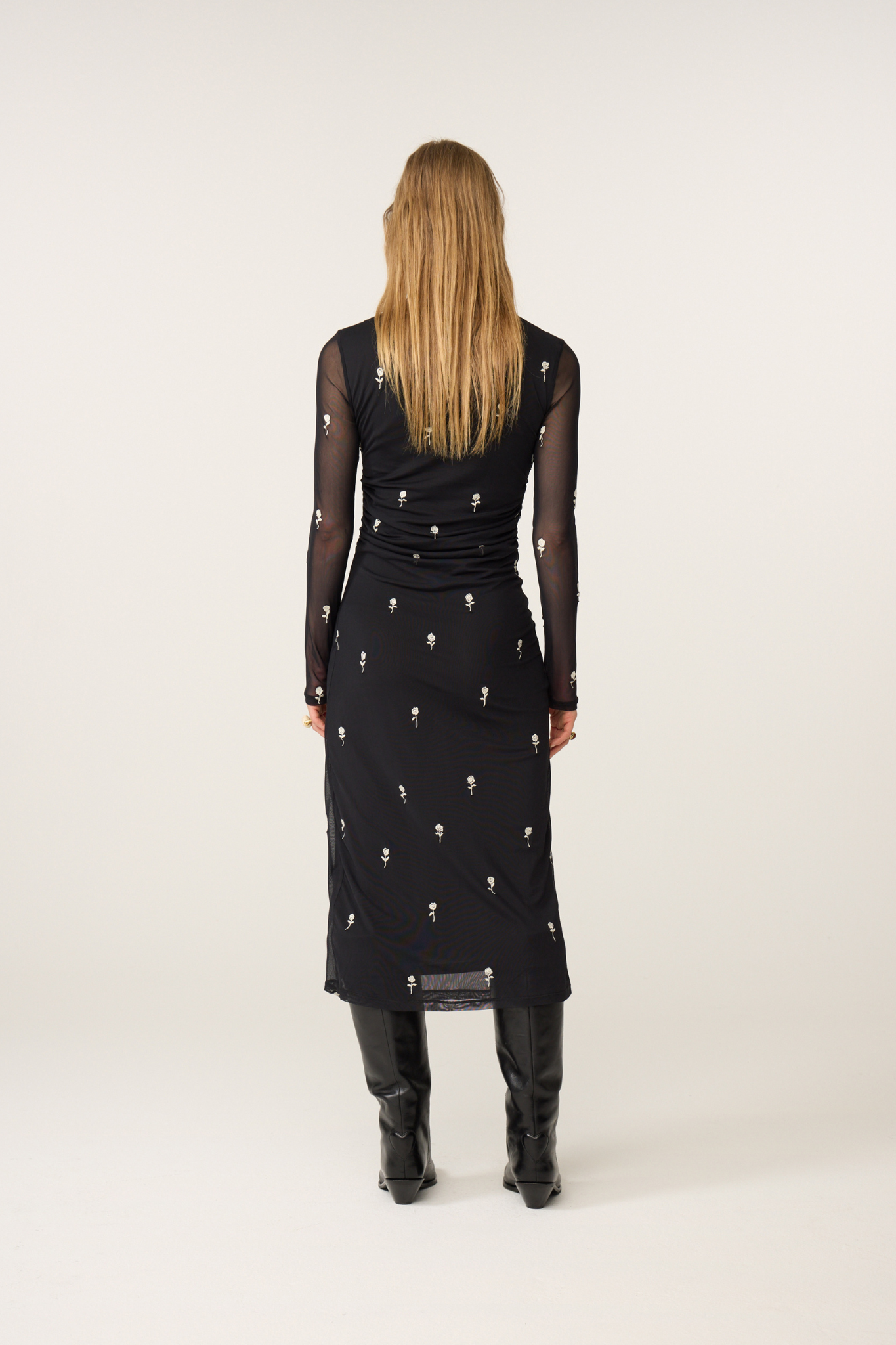 ASHLEY DRESS - BLACK/ COSY WHITE