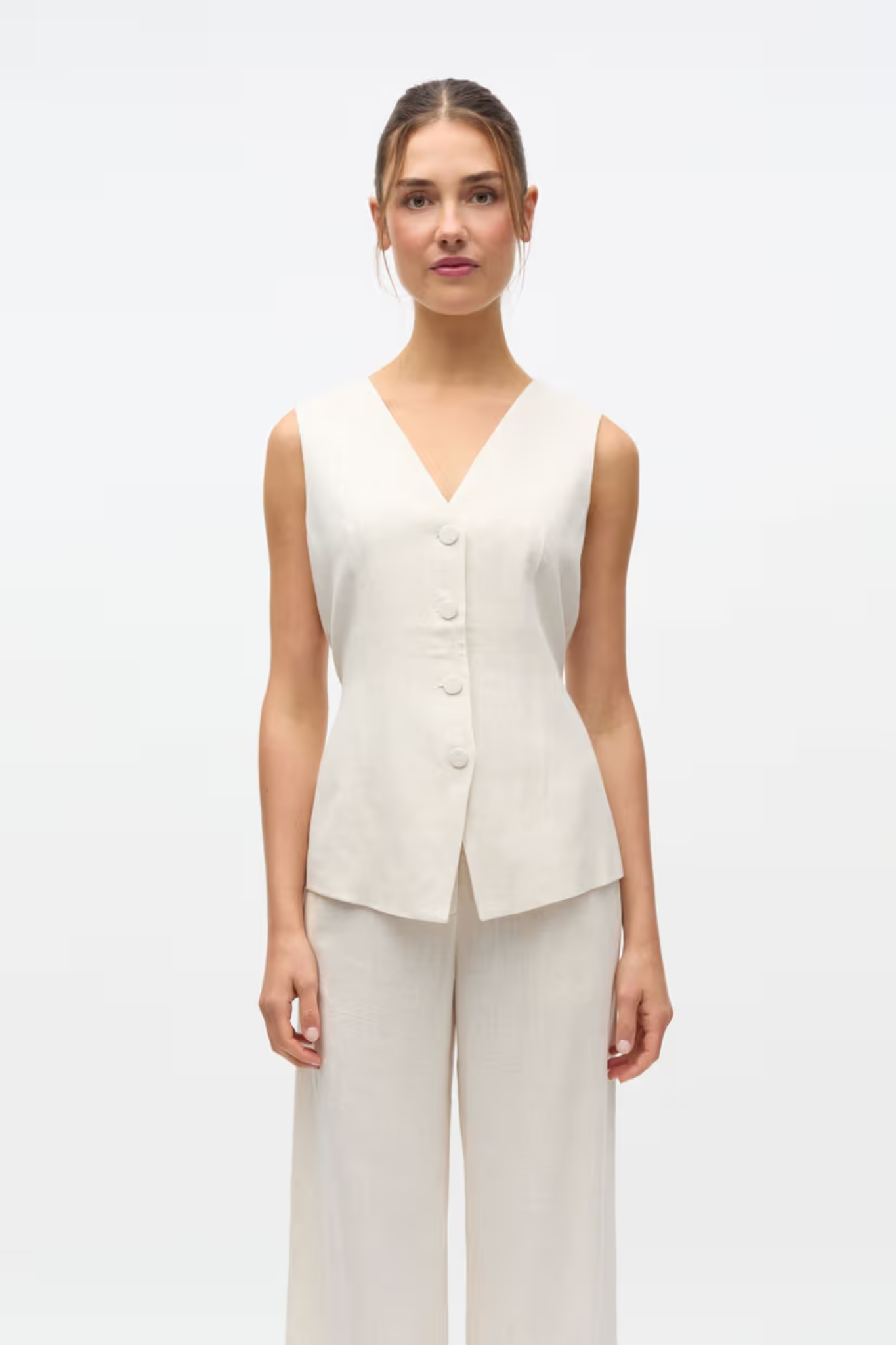 DORE V-N VEST - LIGHT SAND MEL