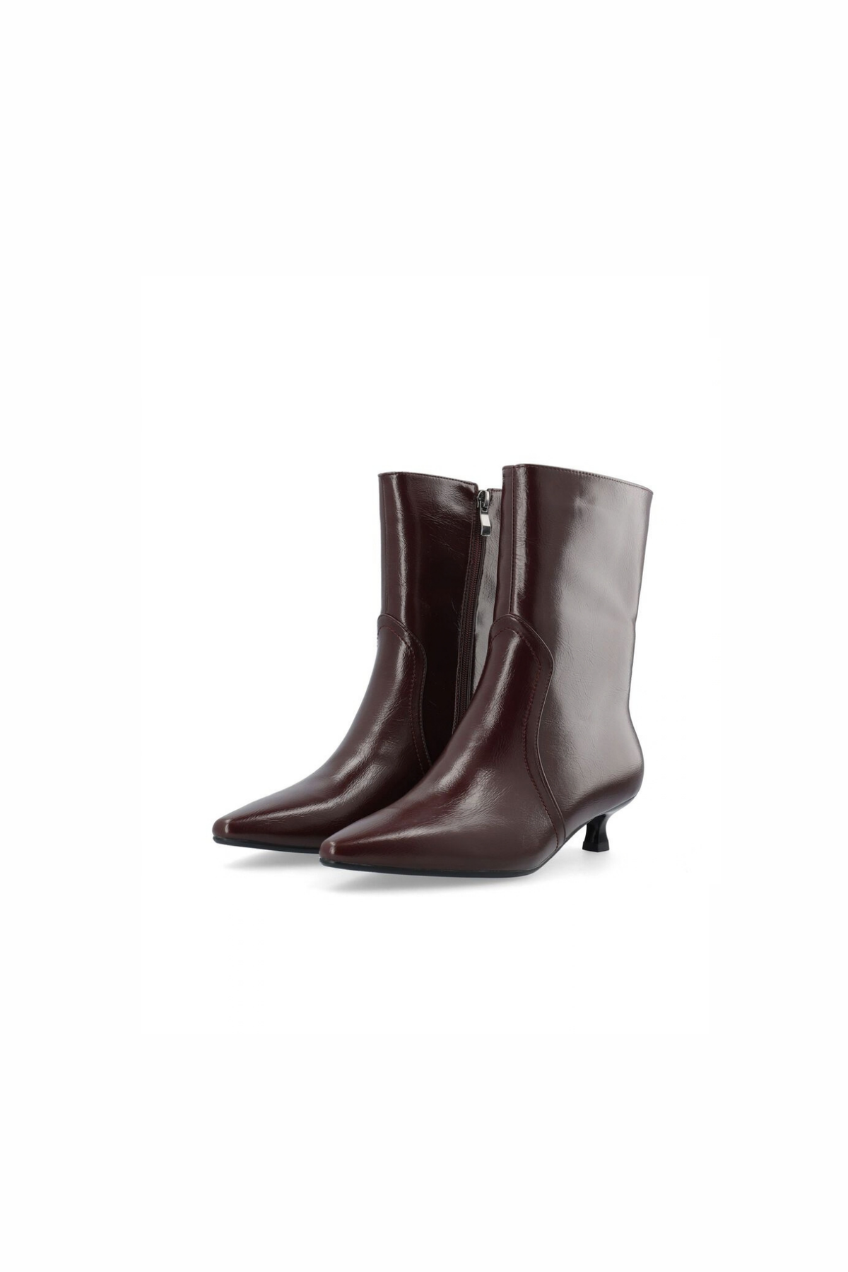 JESSICA ZIP BOOTS - BURGUNDY