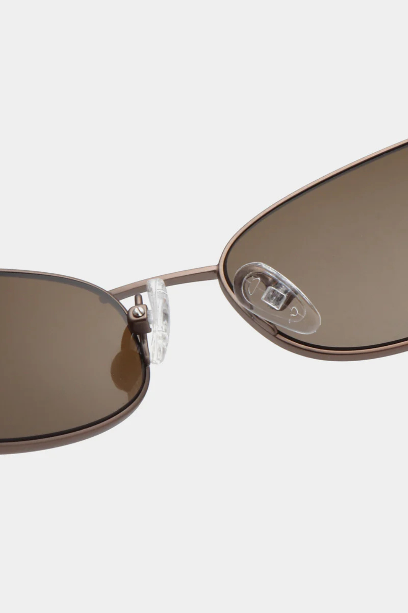 A. Kjaerbede jack sunglasses in matte brown. Close front view