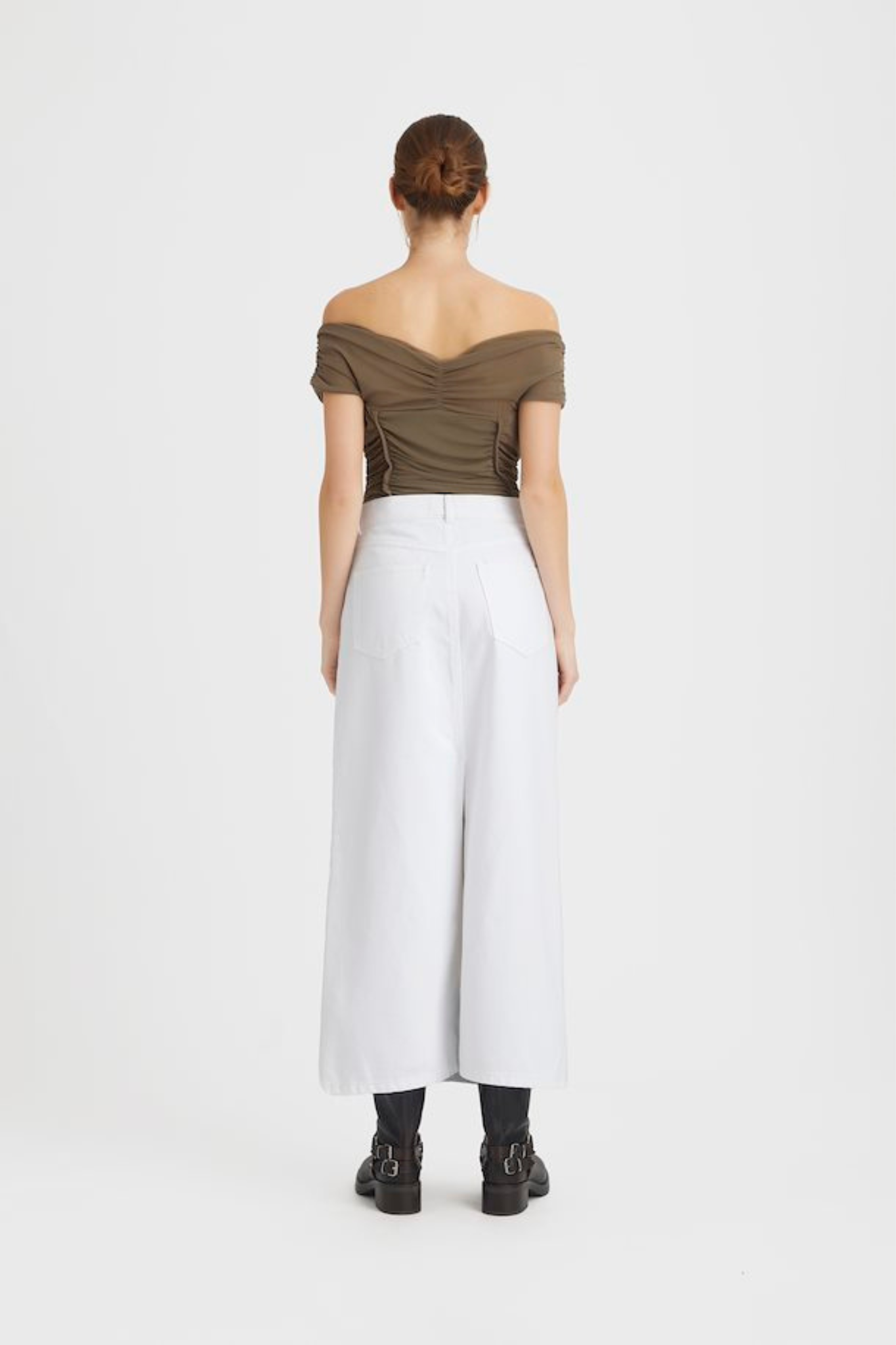 MILYGZ HW LONG SKIRT - WHITE WASH