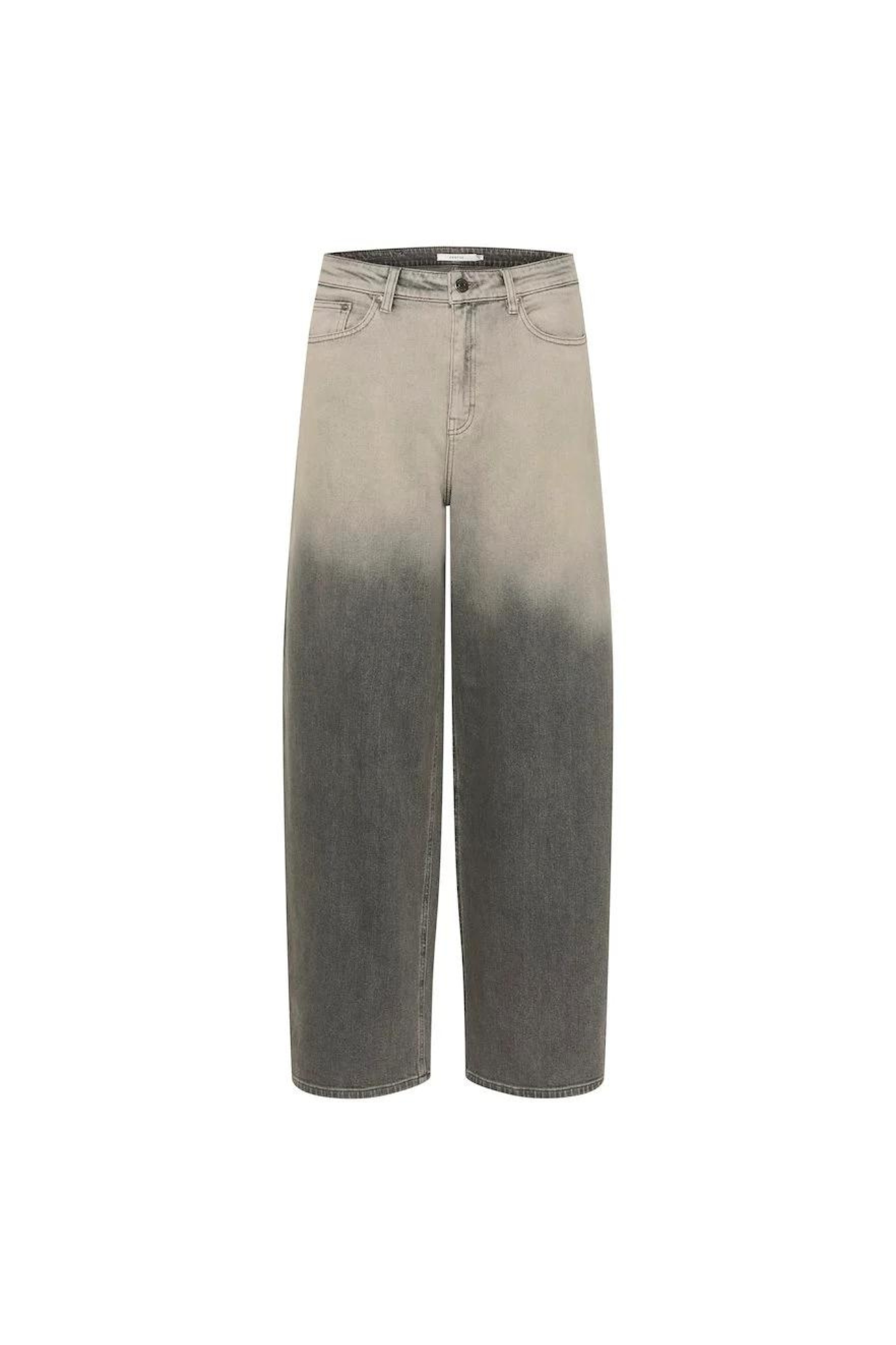 ZORELLY HW WIDE PANTS - GREY FAIDED WASH
