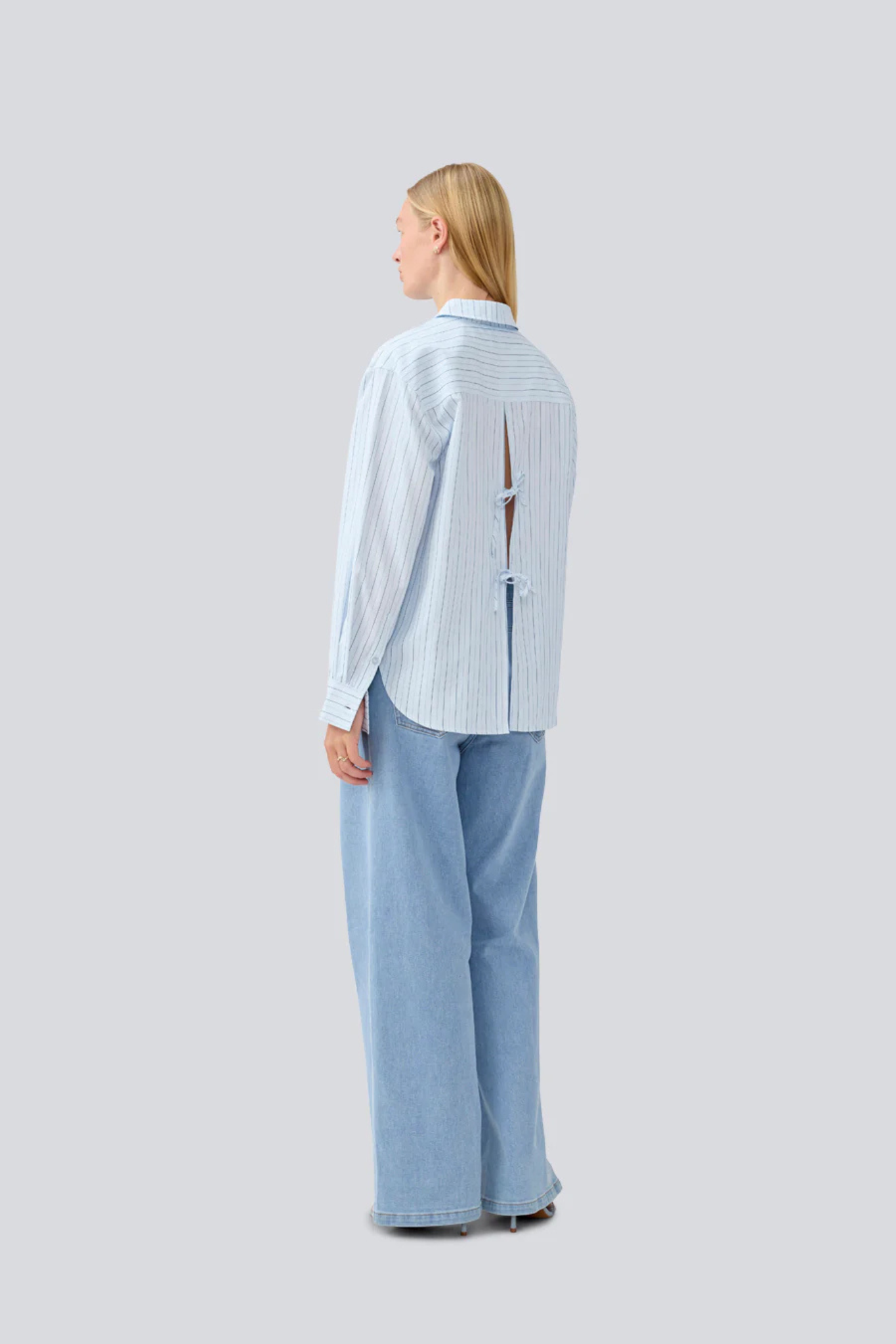 MILLE STRIPE SHIRT - LIGHT BLUE/NAVY STRIPE