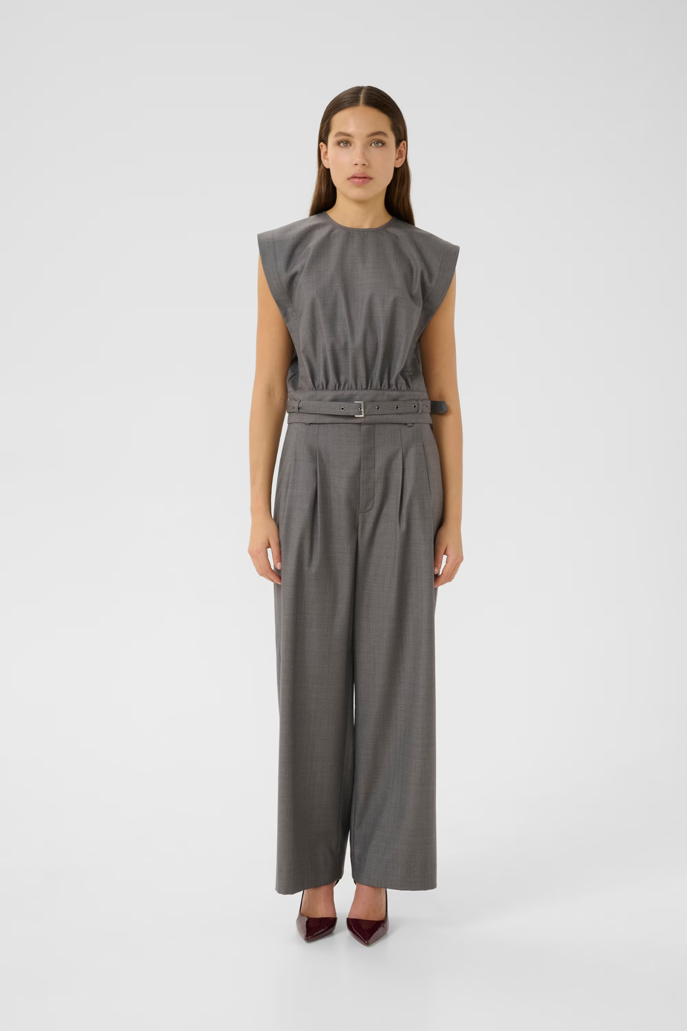 ZEFFY HW PANTS - DARK GREY MELANGE