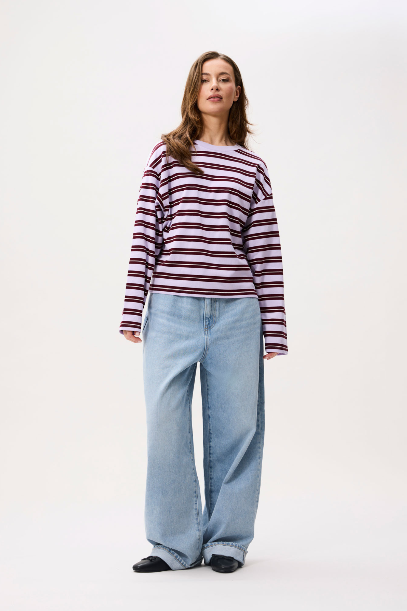 STRIPED LONG SLEEVE - LAVENDER FROST