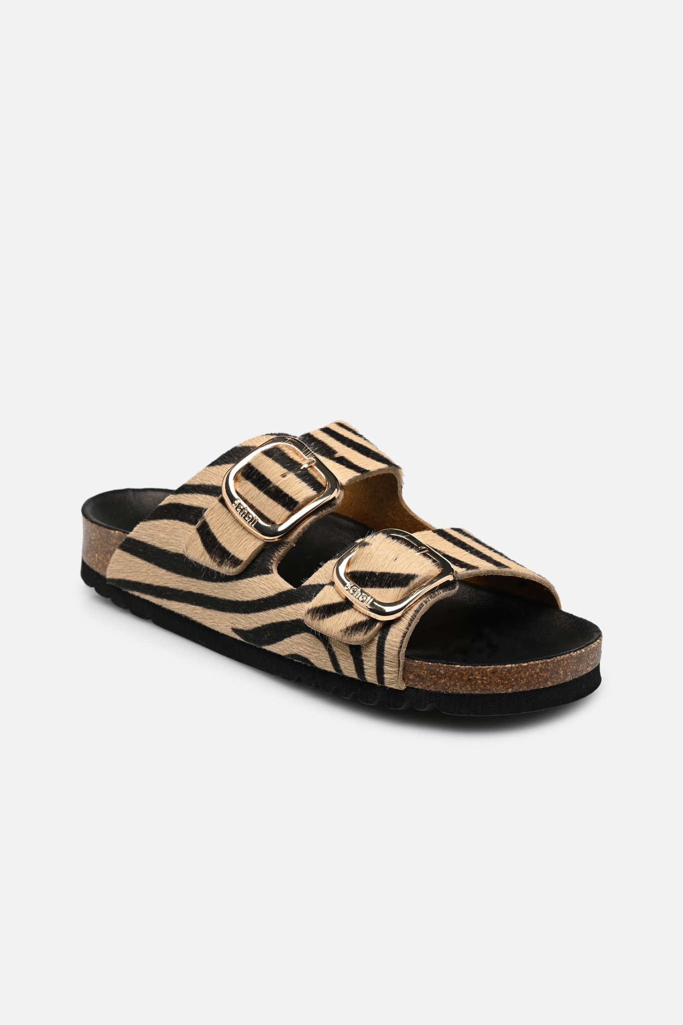 NOELLE SANDAL - ZEBRA BEIGE/BLACK