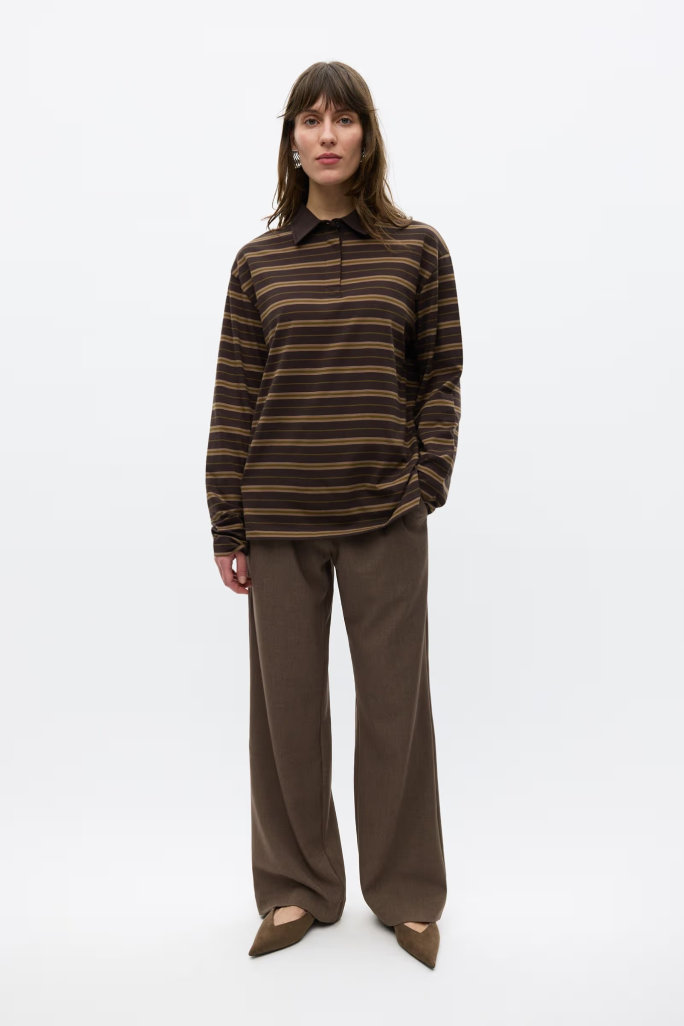 KULLA LS POLO ST - OLIVE TORTE STRIPE