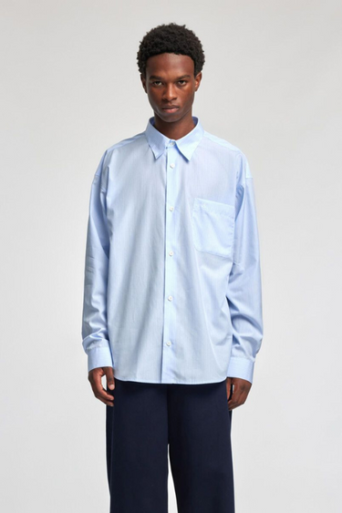 ANRRELAXROAR POPLIN SHIRT LONG SLEEVE - CASHMERE BLUE