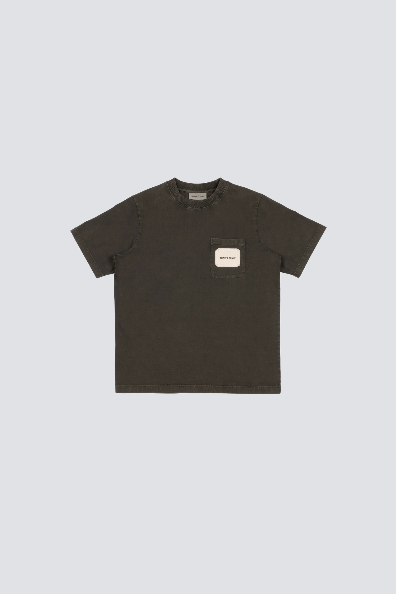 CHEST POCKET T-SHIRT - WASHED CHARCOAL