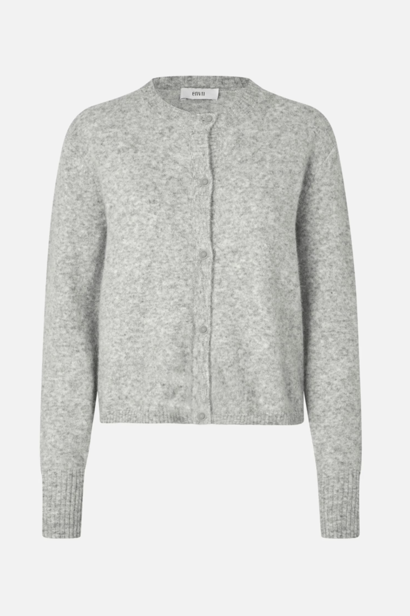 ENADA LS CARDIGAN - LIGHT GREY MELANGE