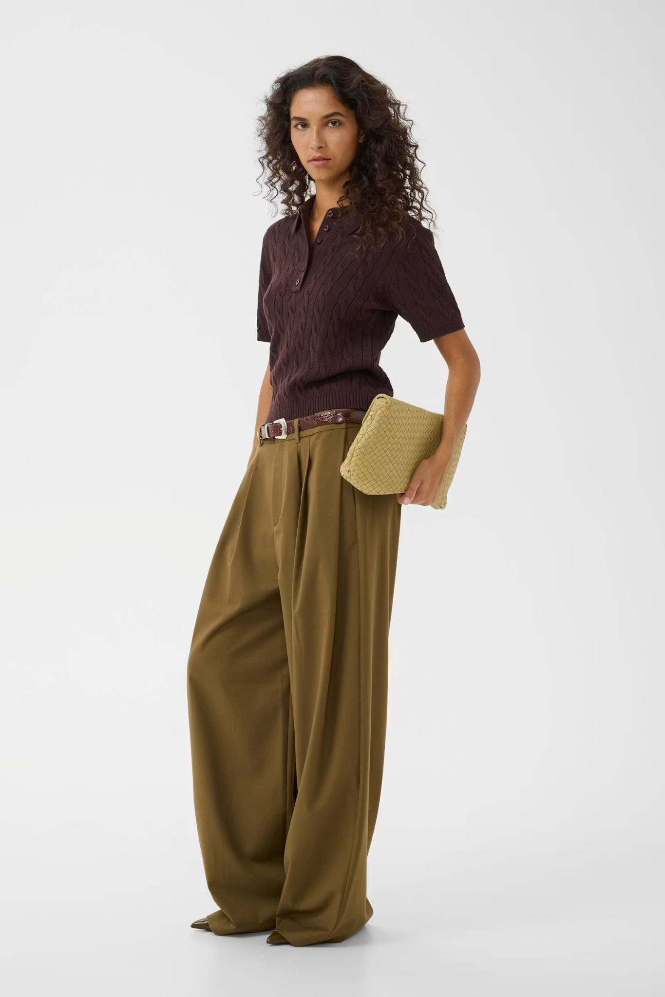 OLIVIA HW PANTS - MILITARY OLIVE