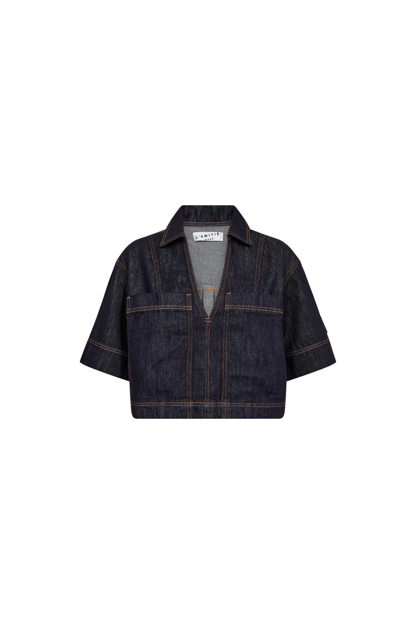 DREW DENIM TOP - UNWASHED DENIM