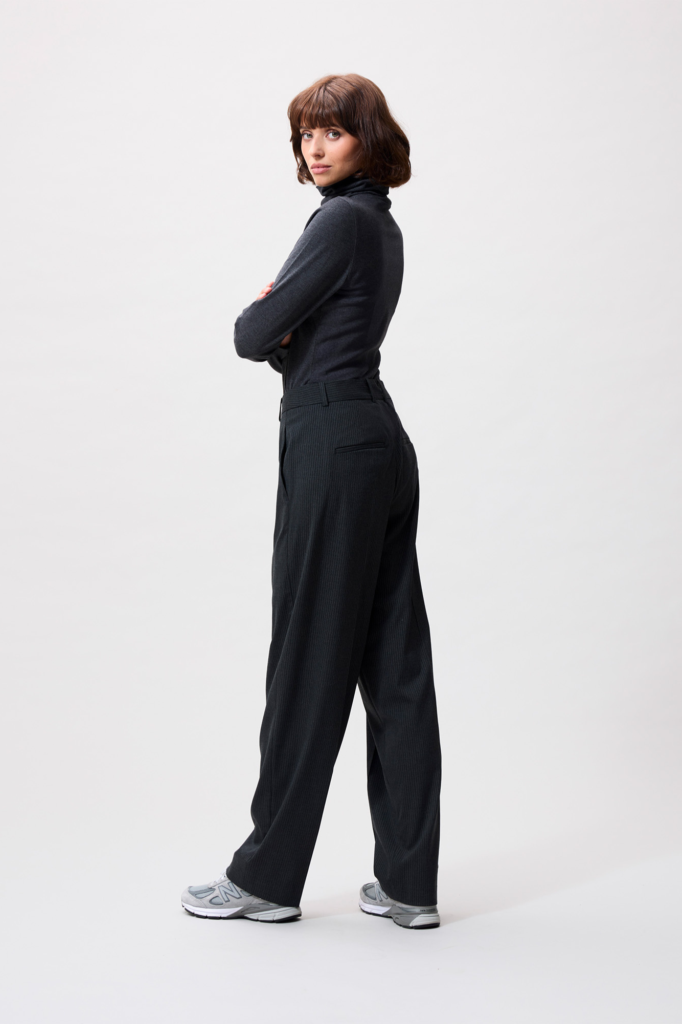 SUPER SOFT TURTLE NECK TOP - ANTRA MELANGE