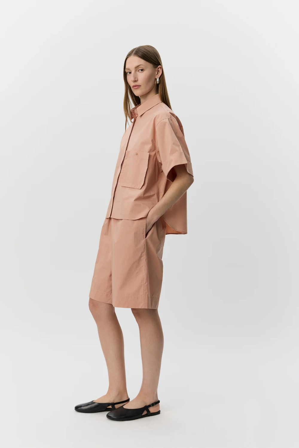 LEANA SHORTSLEEVE SHIRT - CAFE CREME