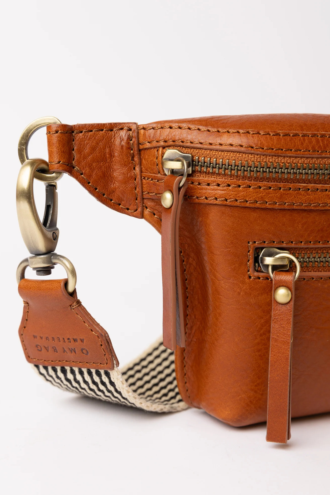BECK'S BUM BAG - COGNAC STROMBOLI LEATHER